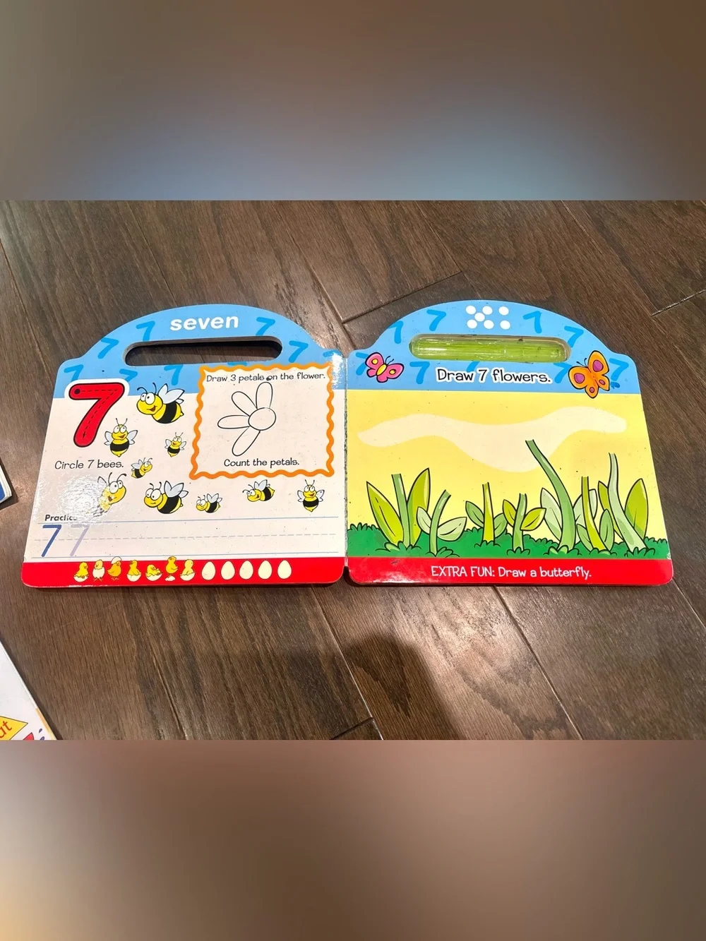 Lot Of 3 Wipe- Off Learning Books - Alphabet, Counting, And 123